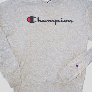 Champion Men's Light Gray Crewneck Sweater